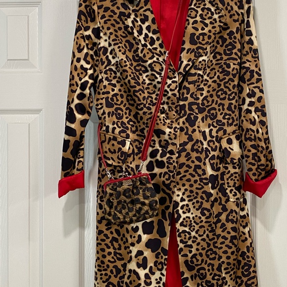 Brighton~4x5 Animal print purse with red strap. Matches my jacket that’s posted - Picture 2 of 12